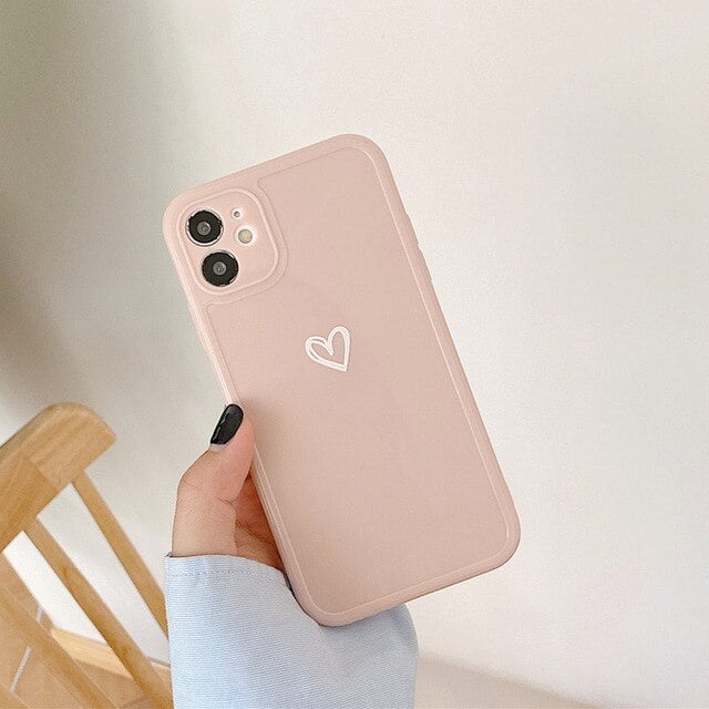 Hand-Painted Heart I-Phone  Case