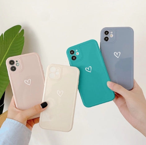 Hand-Painted Heart I-Phone  Case